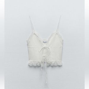 White Zara top